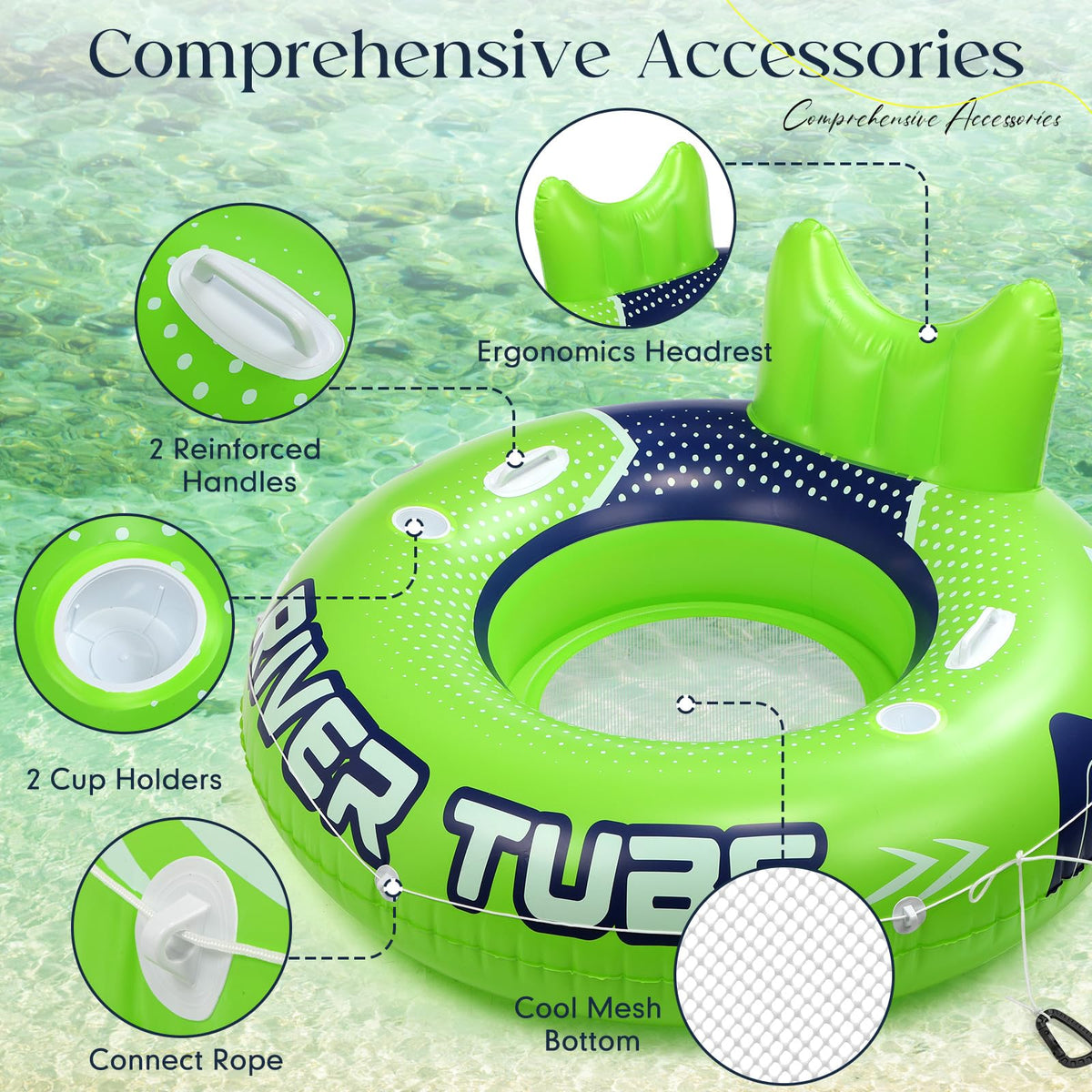 53" Heavy Duty River Tube Float 4 Pcs Y636