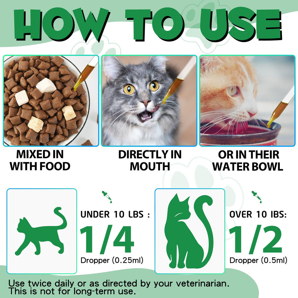 Herbal Cat Supplement Drops with Probiotic 60ml O954