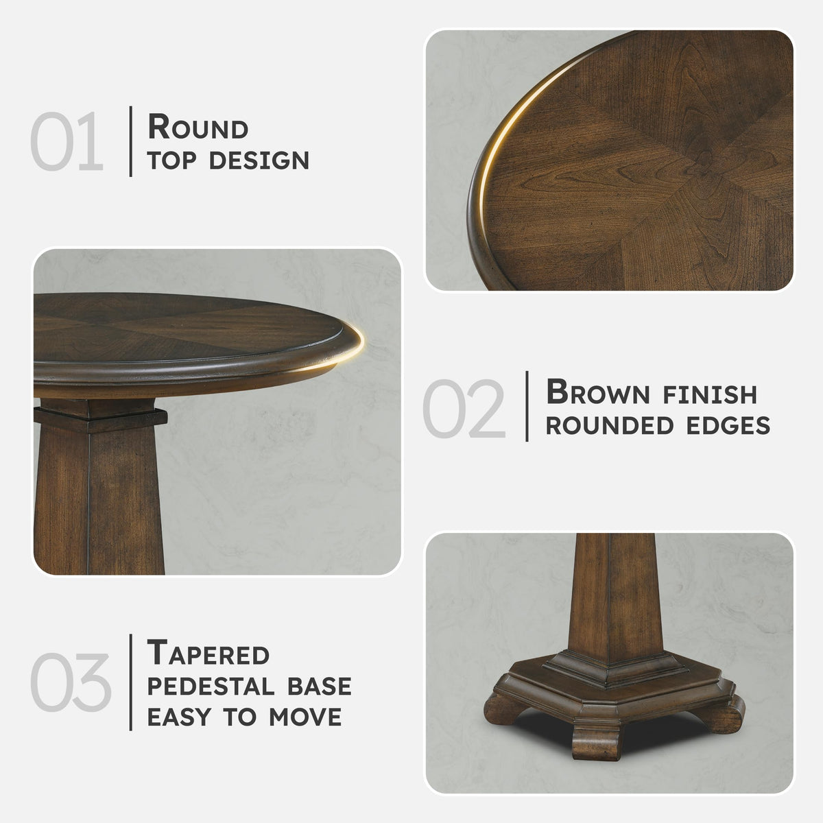 22" Round Wood End Table J165249