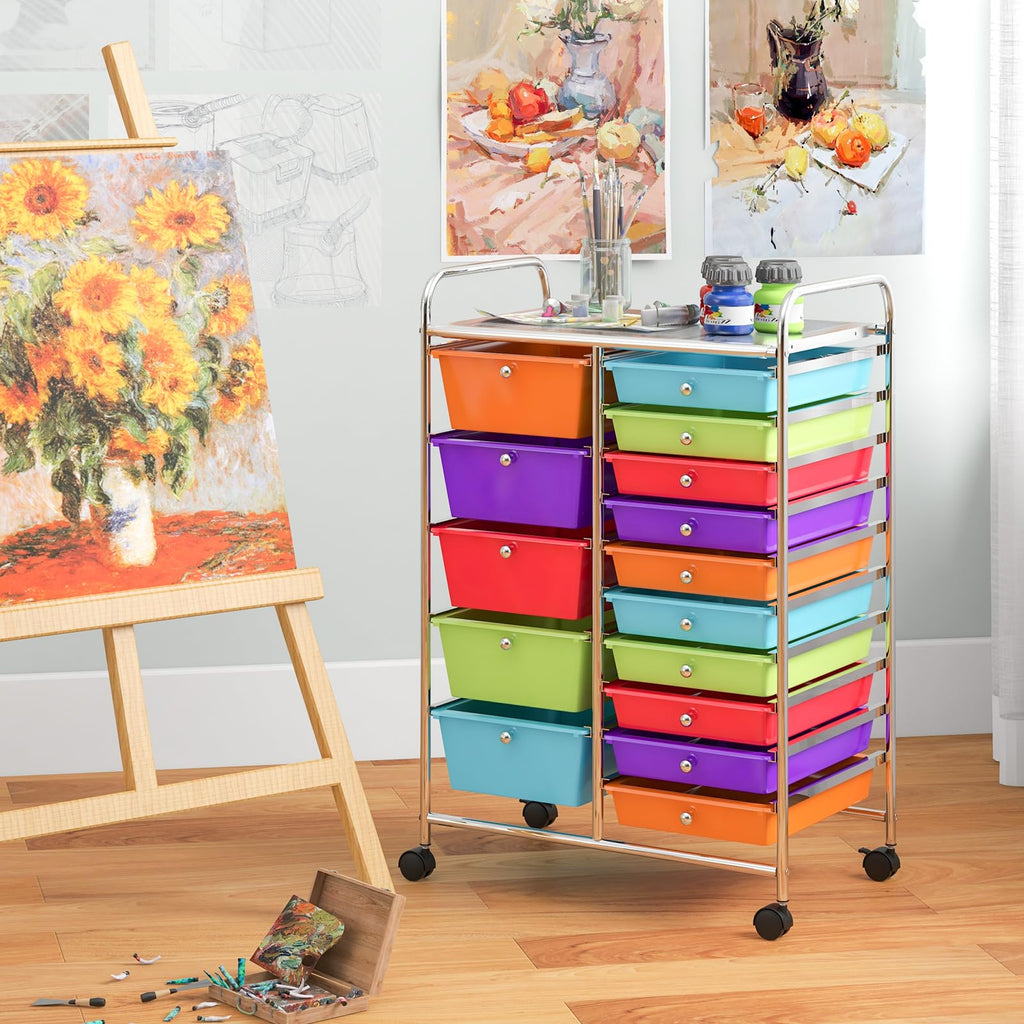 15 Drawer Rolling Storage Cart Q22418