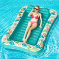 Inflatable Tanning Pool Lounger 75" x 51" Green I19045