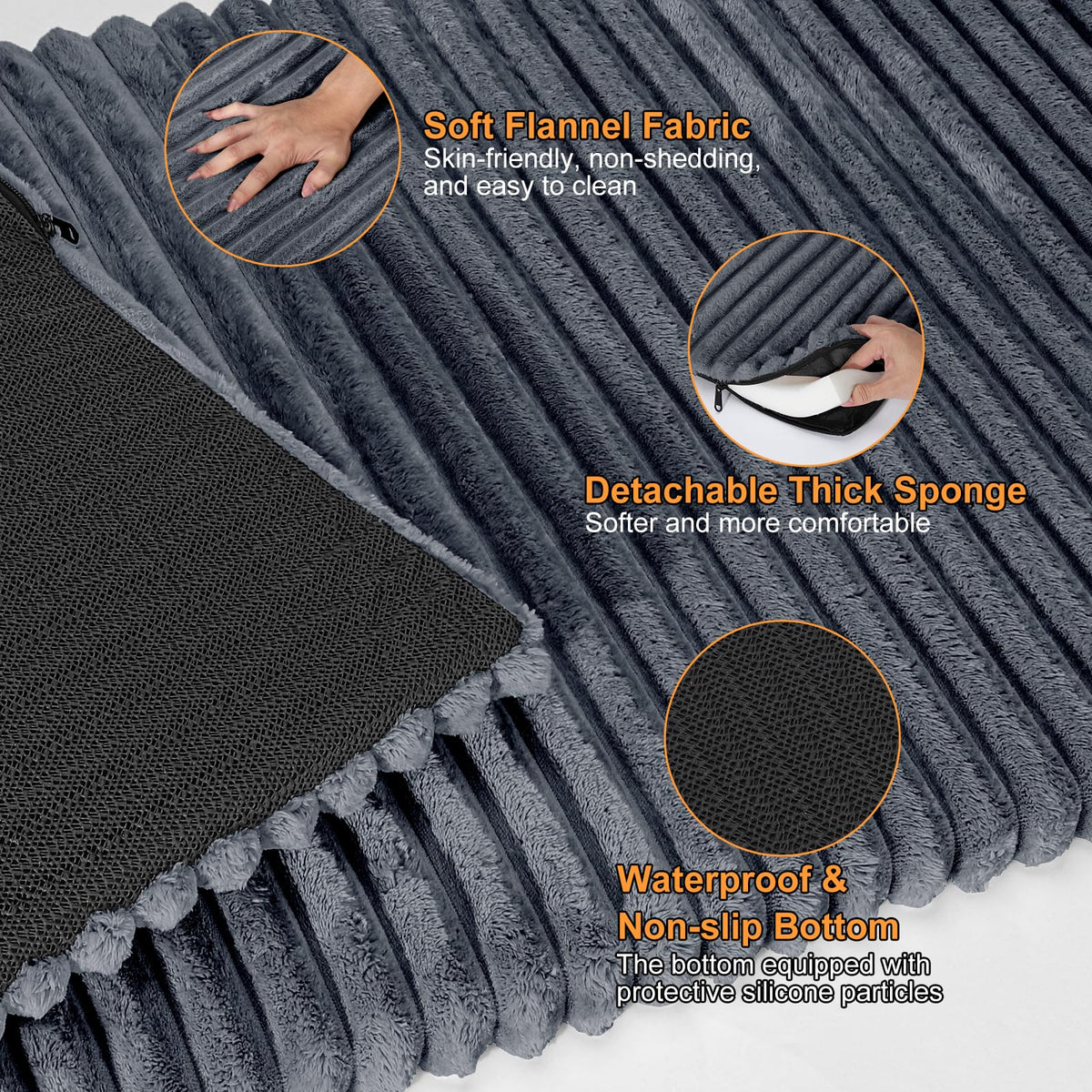 Non-Slip Washable Dog Bed Mat A998
