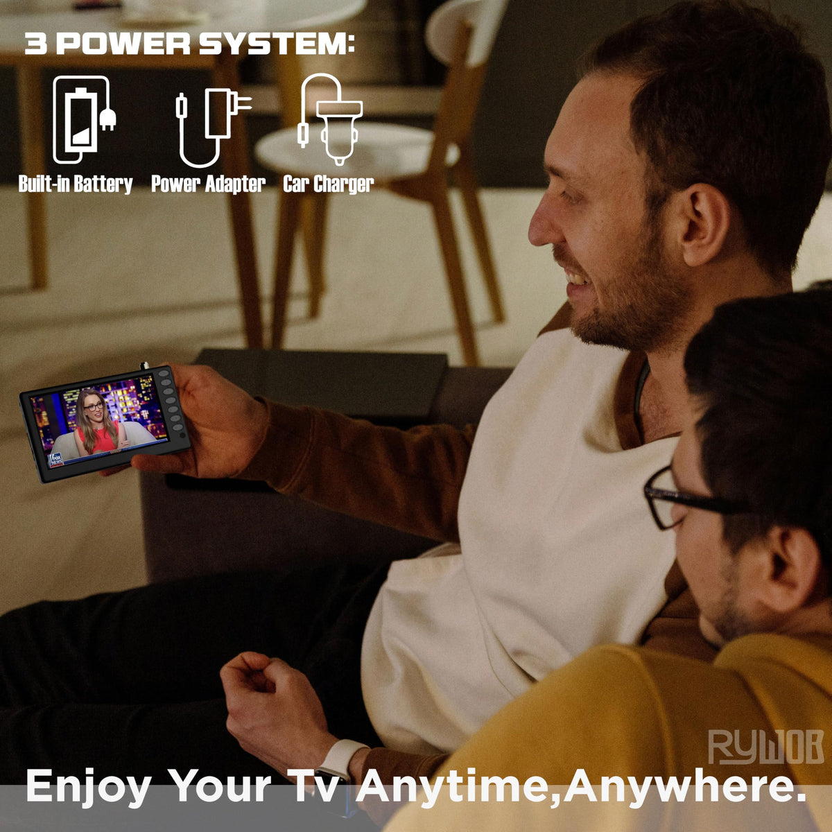 5" Portable Digital ATSC TV with Stand Q139