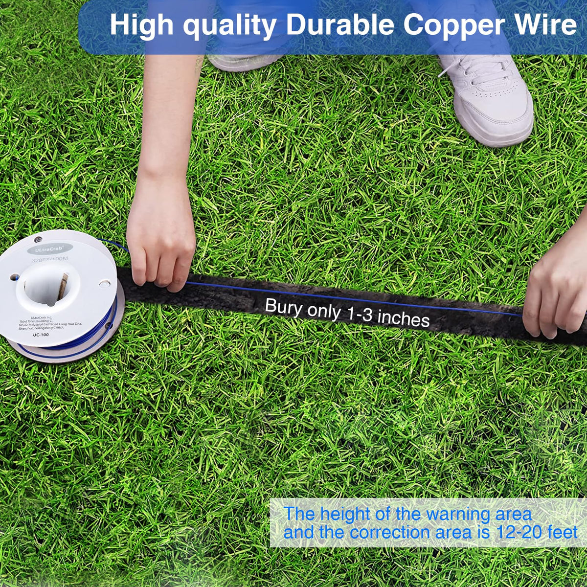 In-Ground Electric Dog Fence System with 2 Collars X2045
